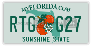 RTGG27  license plate in FL