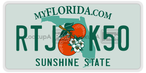 RTJK50  license plate in FL