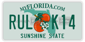 RULK14  license plate in FL