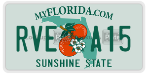 RVEA15 license plate in Florida