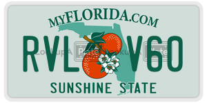 RVLV60 license plate in Florida