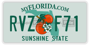 RVZF71  license plate in FL