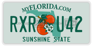 RXRU42  license plate in FL