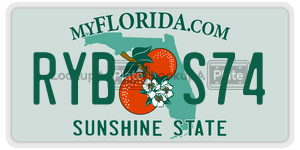 RYBS74  license plate in FL