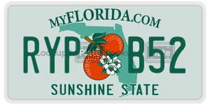 RYPB52  license plate in FL