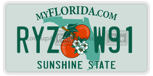 RYZW91 license plate in Florida