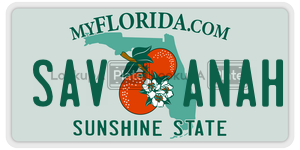 SAVANAH  license plate in FL