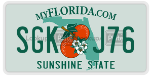 SGKJ76  license plate in FL