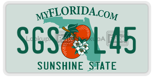 SGSL45  license plate in FL