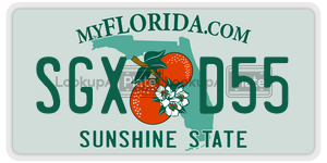SGXD55  license plate in FL