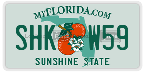 SHKW59 license plate in Florida