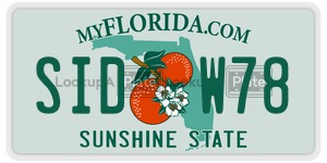 SIDW78  license plate in FL