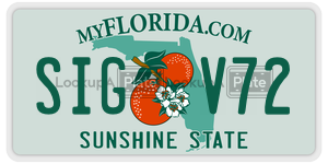 SIGV72  license plate in FL