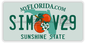 SIMV29  license plate in FL