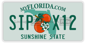 SIPX12  license plate in FL
