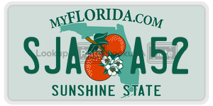 SJAA52  license plate in FL
