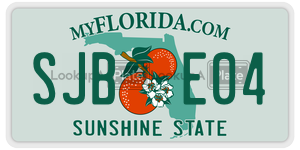 SJBE04  license plate in FL