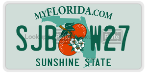 SJBW27  license plate in FL