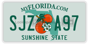 SJZA97  license plate in FL