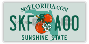 SKFA00  license plate in FL