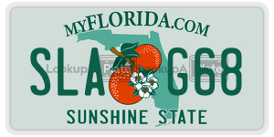 SLAG68  license plate in FL