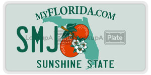 SMJ  license plate in FL