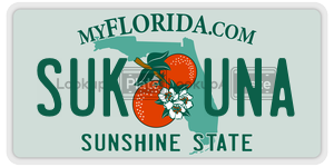 SUKUNA license plate in Florida