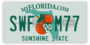SWFM77  license plate in FL