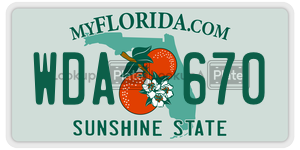 WDA670 license plate in Florida