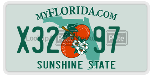 X3297 license plate in Florida