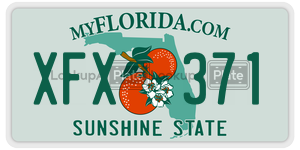 XFX371  license plate in FL