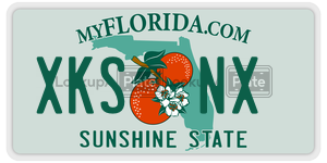 XKSNX  license plate in FL