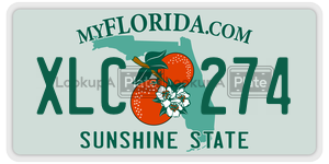 XLC274  license plate in FL