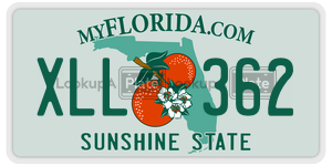 XLL362  license plate in FL