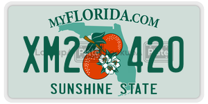 XM2420  license plate in FL