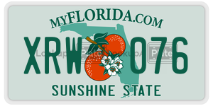 XRW076  license plate in FL