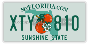 XTY810  license plate in FL