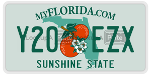 Y20EZX license plate in Florida
