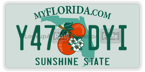 Y47DYI  license plate in FL
