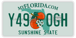 Y490GH license plate in Florida