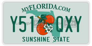 Y51QXY license plate in Florida