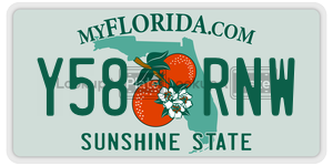 Y58RNW  license plate in FL