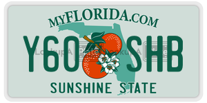 Y60SHB license plate in Florida