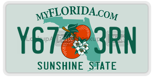 Y673RN  license plate in FL