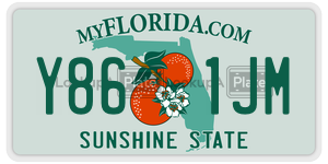 Y861JM  license plate in FL