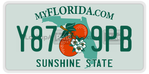 Y879PB license plate in Florida