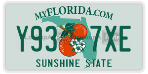 Y937XE license plate in Florida