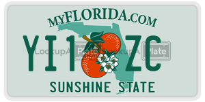 YI1ZC  license plate in FL