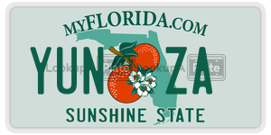 YUNZA license plate in Florida