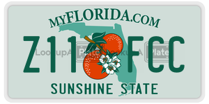 Z11FCC license plate in Florida
